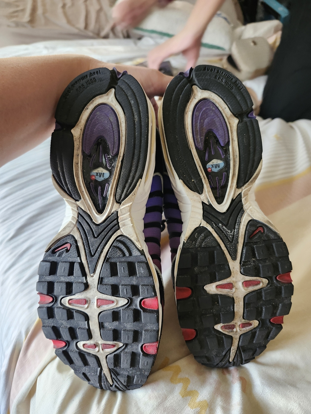 Nike Air Max Women’s Red, Purple & Black Retro Running Sneakers - Picture 4 of 5